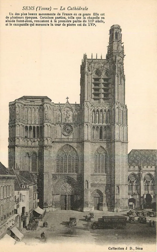 Sens (Yonne) — A Catedral — Coleção J. D., Sens - Frente