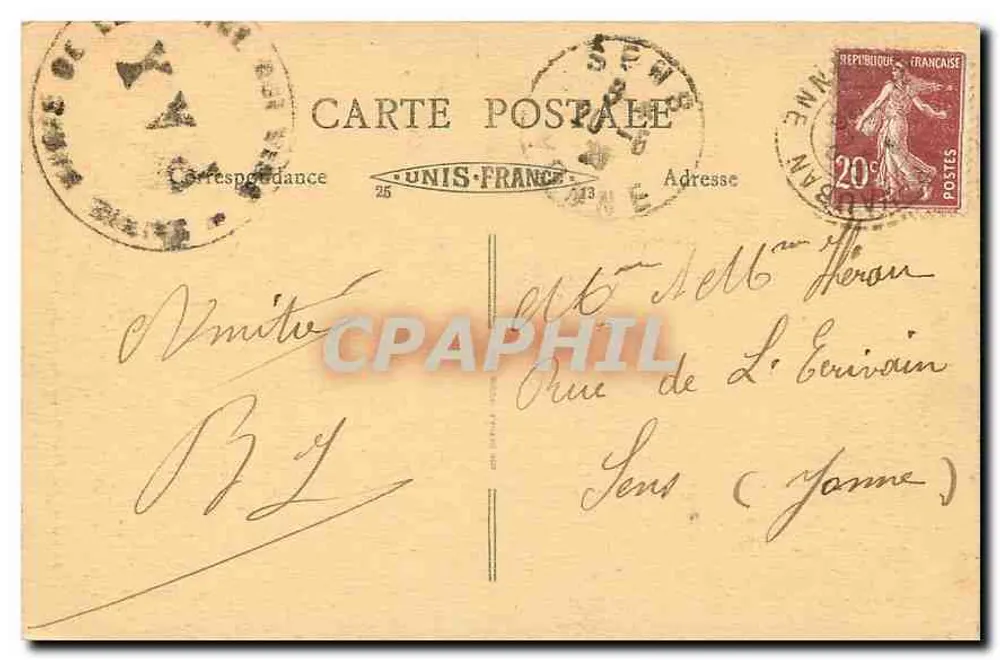 La Pierre-qui-Vire — Die Grotte des R.P. Muard — S.F. 74 bis - Rückseite