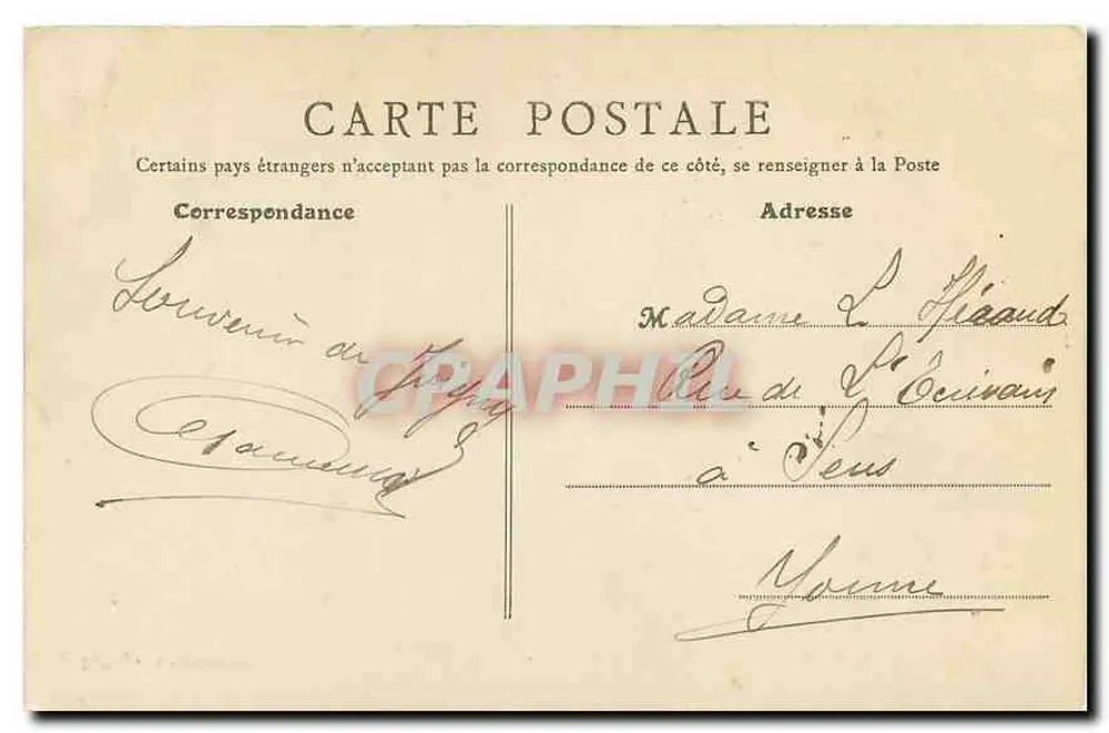 Joigny - Vista general, tomada desde la Côte Saint-Jacques — editor desconocido, n° 26 - Reverso