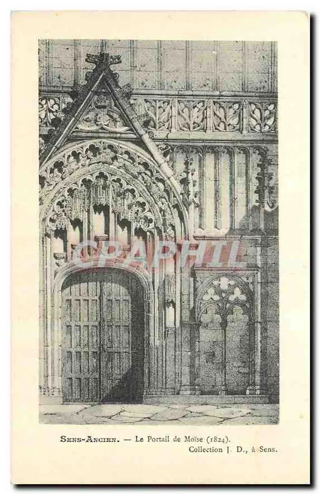 Sens-Ancien — O Portal de Moisés (1824) — Coleção J. D., em Sens - Frente