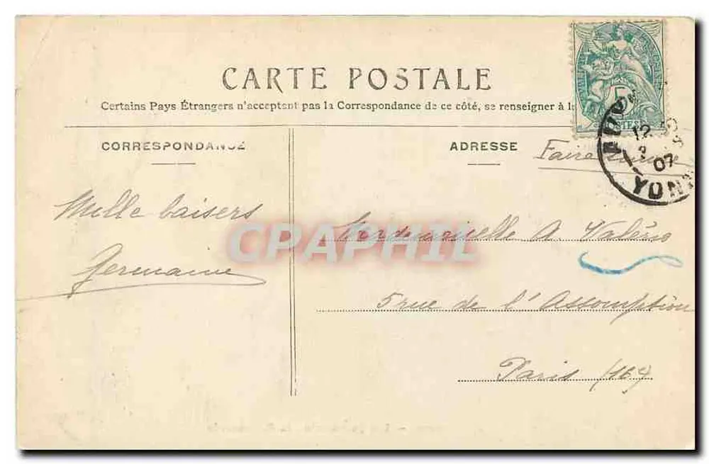 Auxerre — Os portais da Catedral — Edit. Ch. Montheret - Verso