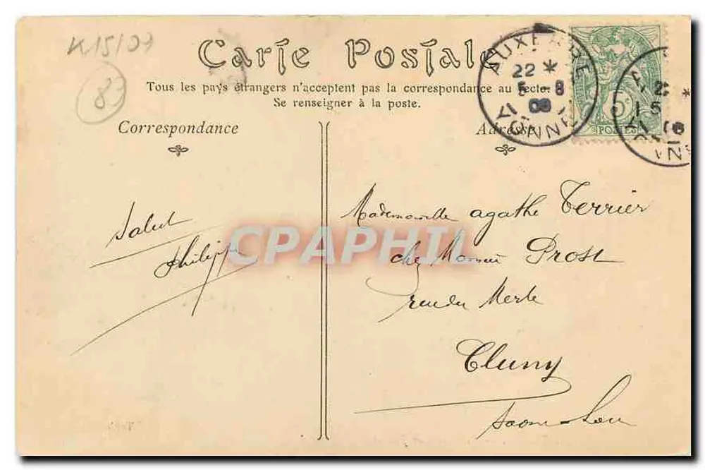 Auxerre — Il Palazzo di Giustizia — Toulouche N°63 - Verso