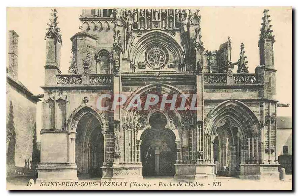 Saint-Père-sous-Vézelay (Yonne) — Portal der Kirche — ND - Vorderseite
