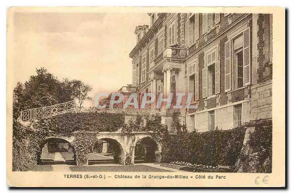 YERRES (S.-et-O.) — Schloss La Grange-du-Millieu — Seite des Parks — Cuvillier, phot.édit. - Vorderseite