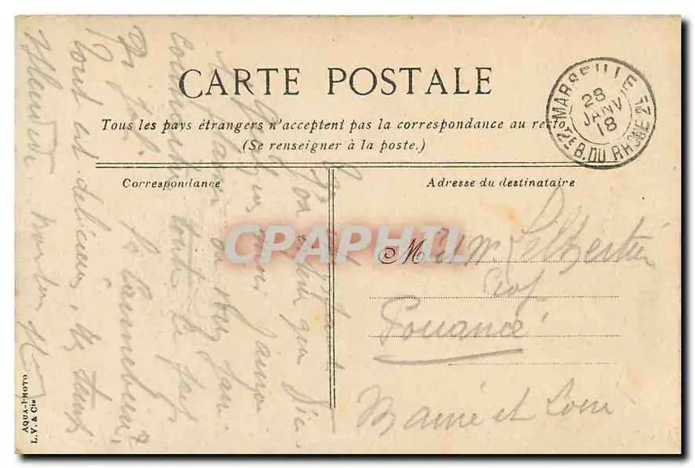 Marseille — der Dienst des "Passage" am Vieux Port — AGU & Cie - Rückseite