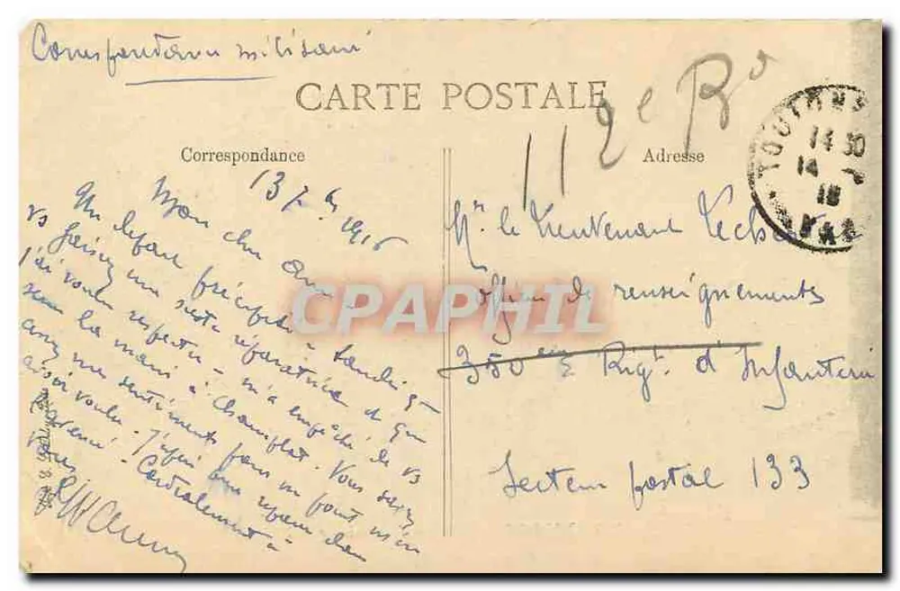 Toulon — Boulevard de Strasbourg et Théâtre — Éditeur E.P.D. n°108 - Verso