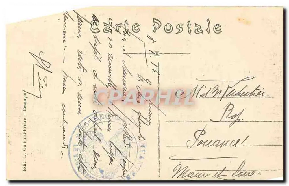 Cascades do Velho Moinho — Excursão 057 — Ed. L. Gatillard-Prêtre - Verso