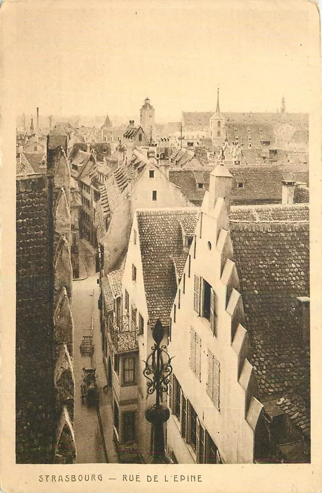 Estrasburgo — Rue de l'Epine — Braun et Cie Éditeurs, Dornach hi-Rhin - Frente