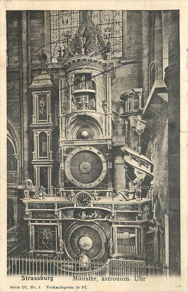 Estrasburgo — Catedral, relógio astronômico — série IV, n°1 - Frente