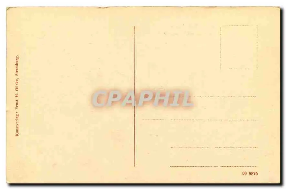 Estrasburgo — A Universidade — Editor Ernst H. Glürke, n° 5876 - Verso