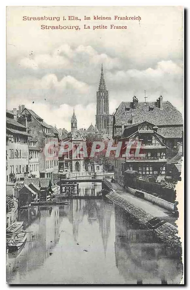 Strasbourg i. Els., Im kleinen Frankreich — vue du canal avec la cathédrale — éditeur Feliz Zolb, Strasbourg - Recto