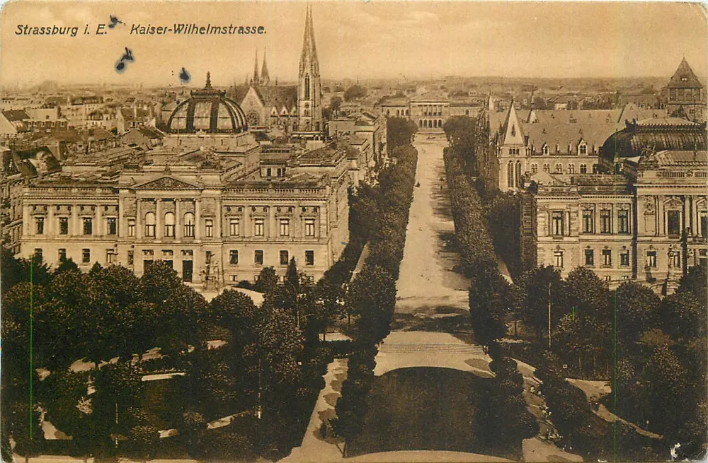 Strasbourg i. E. — Kaiser-Wilhelmstrasse — Kunstverlag E. Hartmann, n° 1X 11230 - Frente