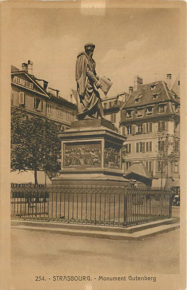 Strasbourg - Monument Gutenberg — Tensfelut, n° 254 - Frente
