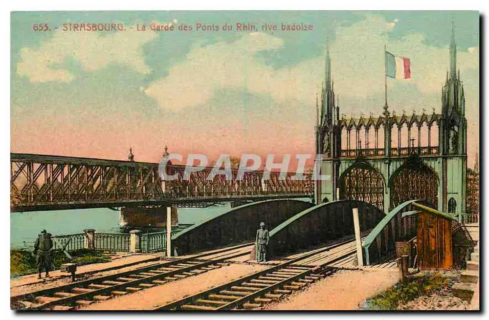Strasbourg - Die Garde der Rheinbrücken, badische Uferseite — Verlag Maroux, Nr. 653 - Vorderseite