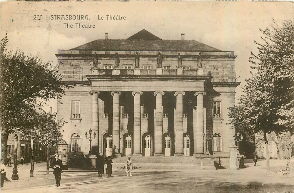 Strasbourg - O Teatro — editor CH. BERGERET, n° 26f - Frente