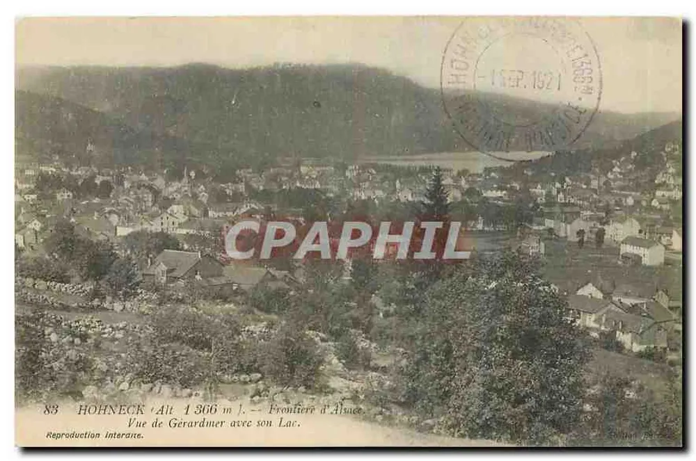 Hohneck (Alt 1366 m) — Vue de Gérardmer avec son lac — Hohneck, 1921 - Recto