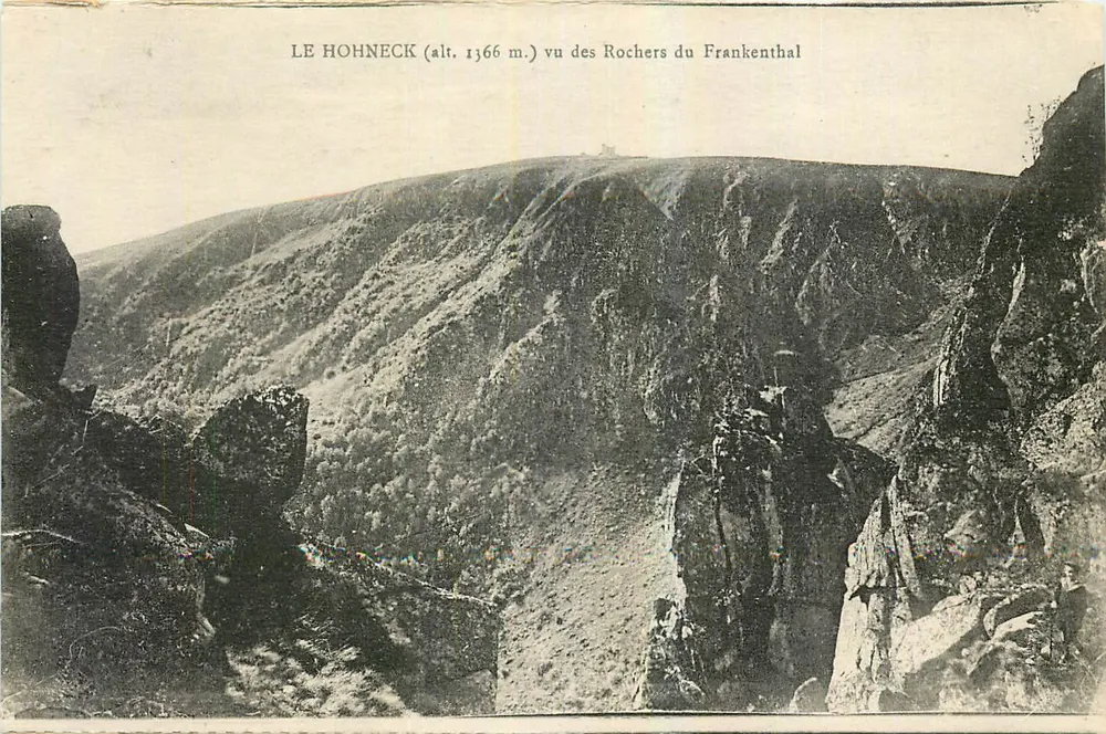 Le Hohneck (alt. 1366 m.) vu des Rochers du Frankenthal — Cartes « La Gigegue », Strasbourg - Recto