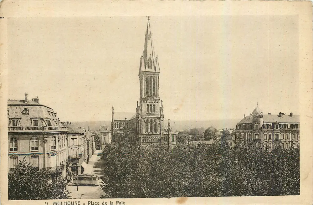 Mulhouse - Plein de la Paix — onbekende uitgever, nr. 9 - Voorkant
