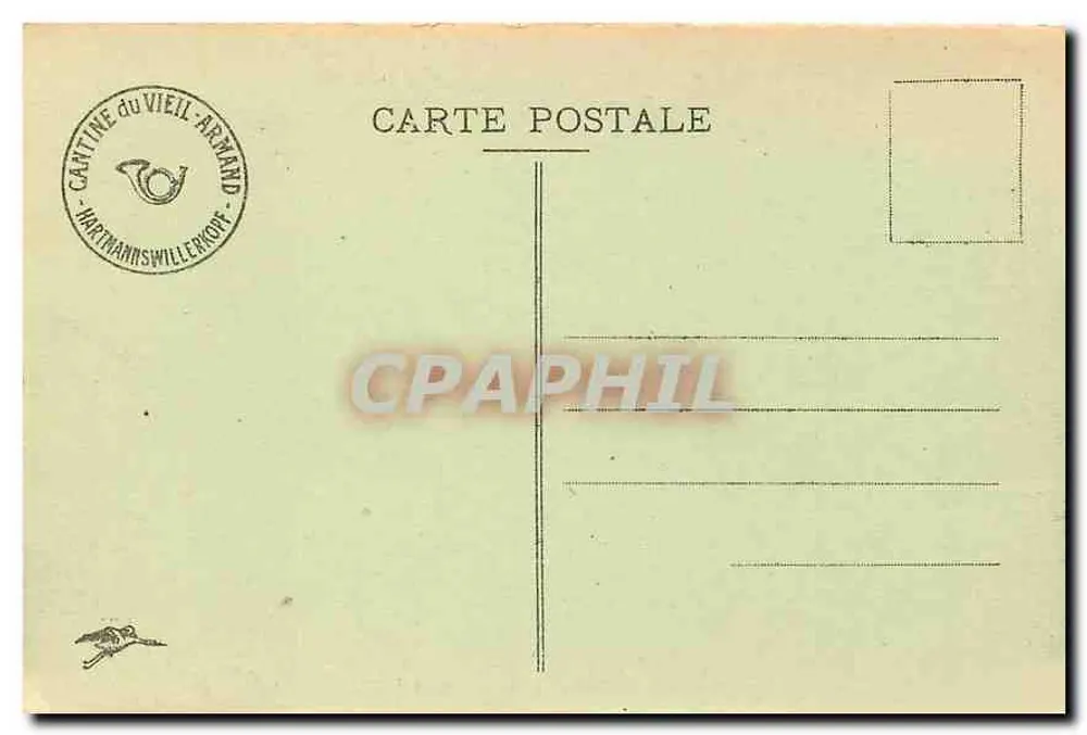 Foresta devastata in cima al Vieil-Armand — Cartolina postale n°28 — Edizione della Cantine del Vieil-Armand - Verso