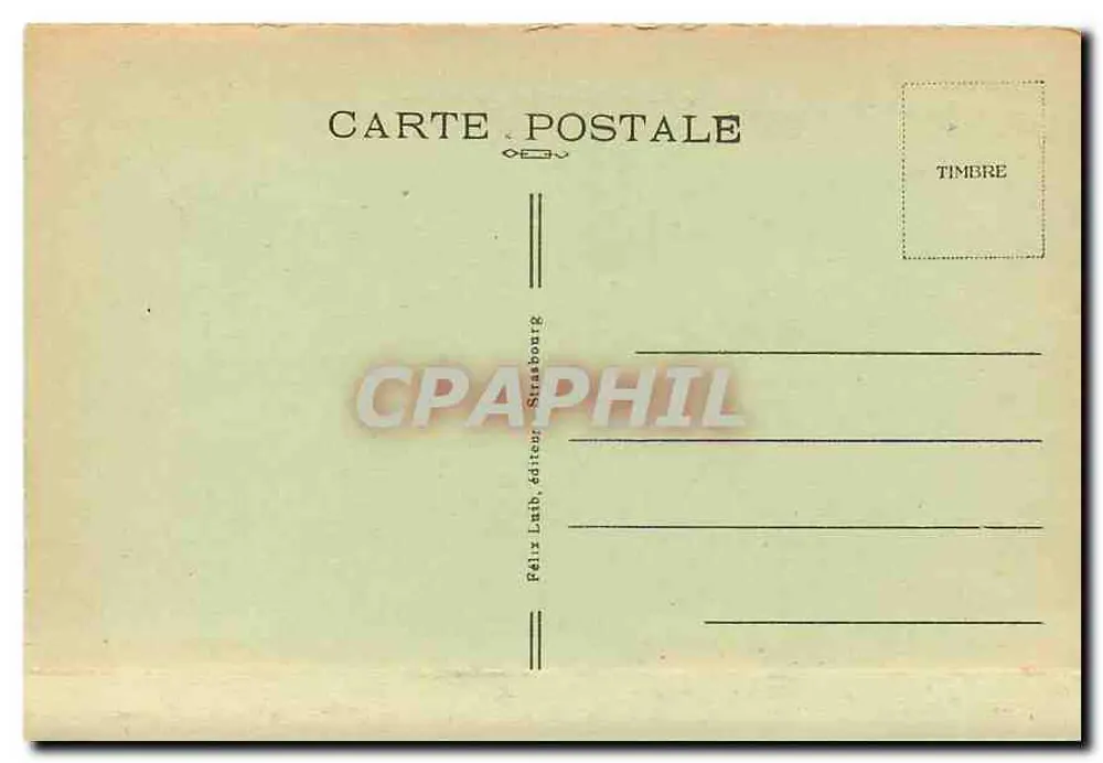 Estrasburgo — Ponte sobre o Reno — Félix Luth, editor Estrasburgo - Verso