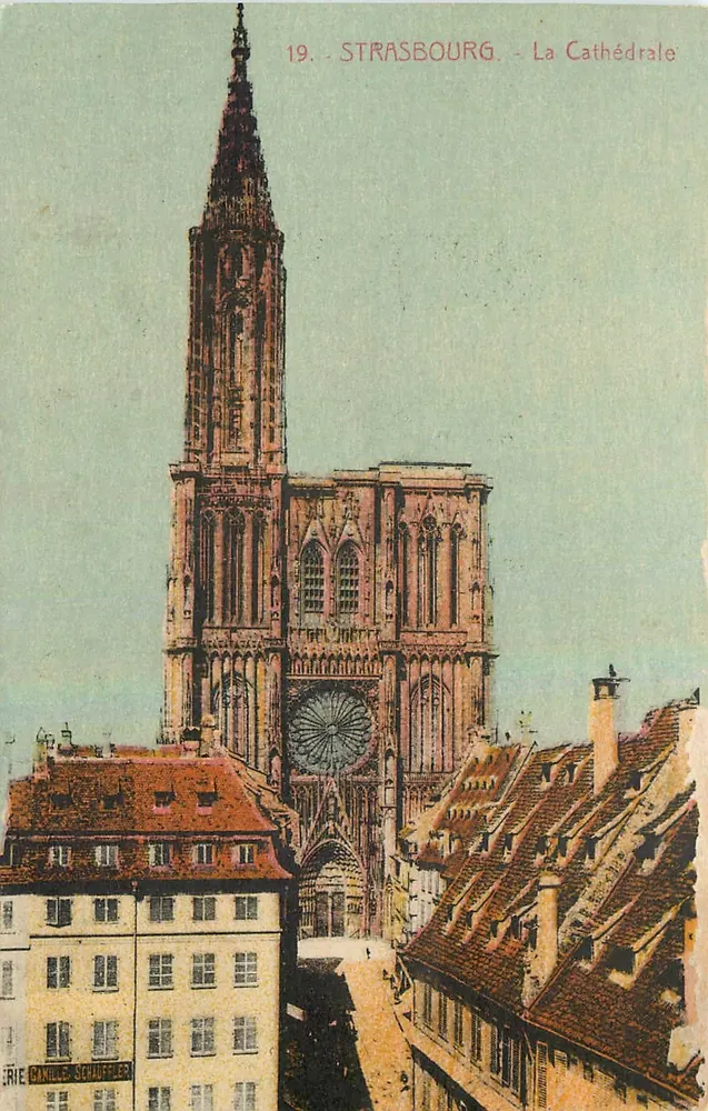 Strasbourg - A Catedral — série Ennnes Schröffler n°19 - Frente