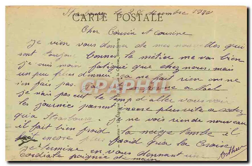 Strasbourg - A Catedral — série Ennnes Schröffler n°19 - Verso