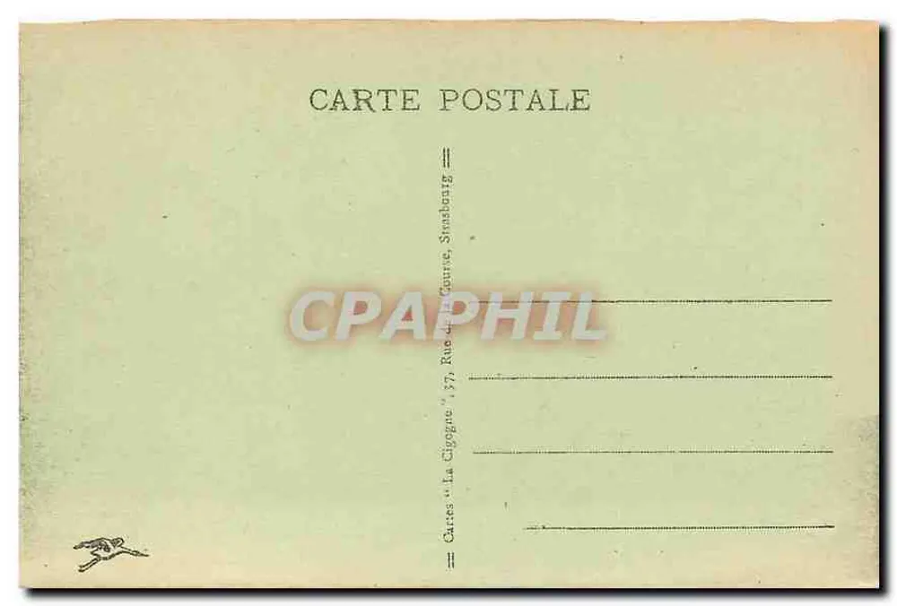 Túnel y Paso de LA SCHLUCHT — vista del túnel entre las montañas — Cartes 'La Cigogne', Estrasburgo - Reverso
