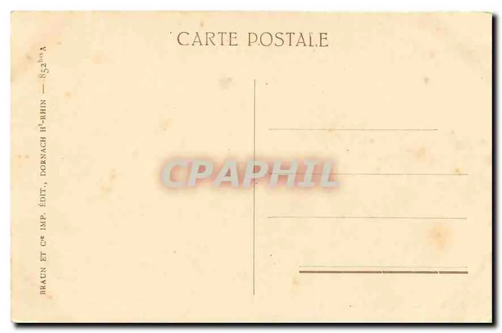 Alsace — Ninho de corujas — Braïn & Dornach H.-Rhin, édit. - Verso