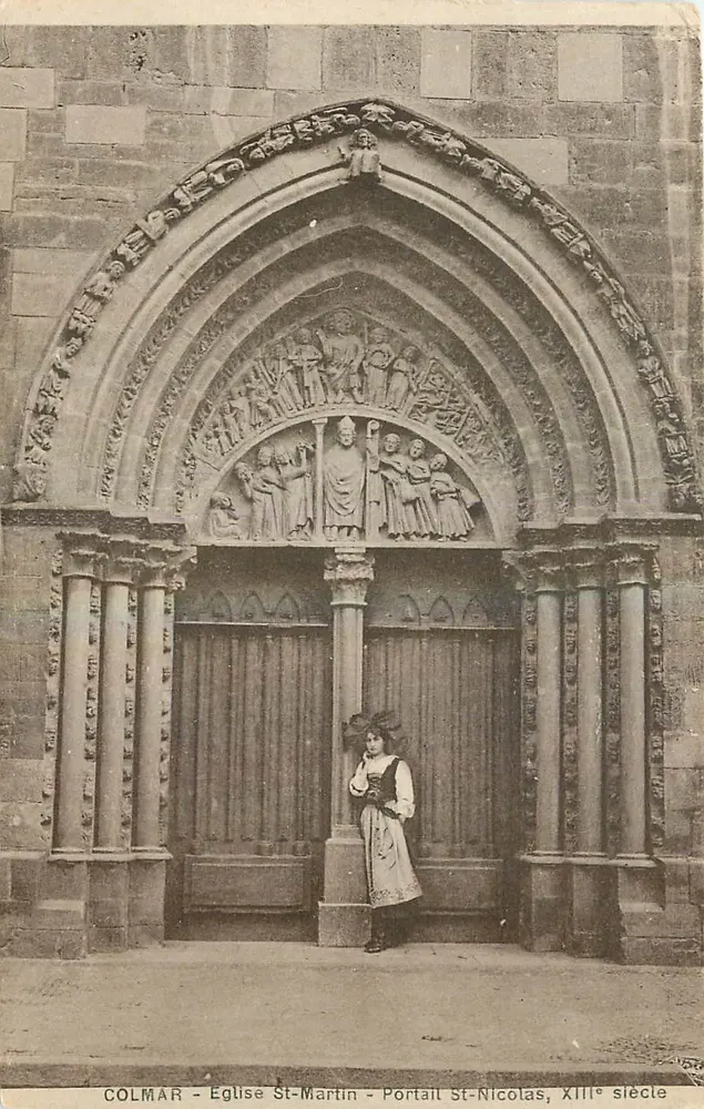 Colmar - Kirche St-Martin - Portal St-Nicolas, 13. Jahrhundert - Vorderseite