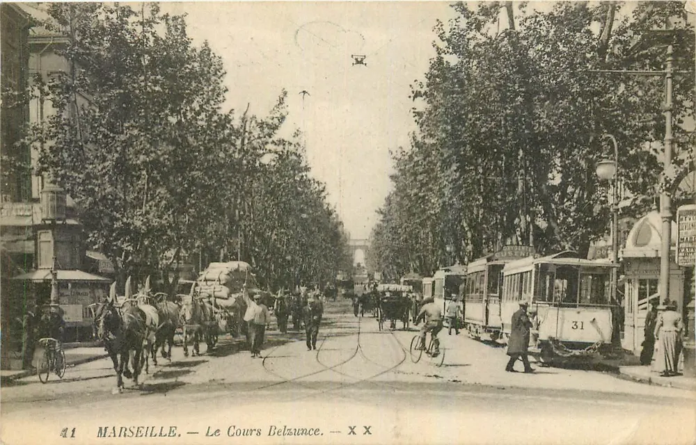 Marseille — O Cours Belzunce — editor anônimo, n° 41 - Frente