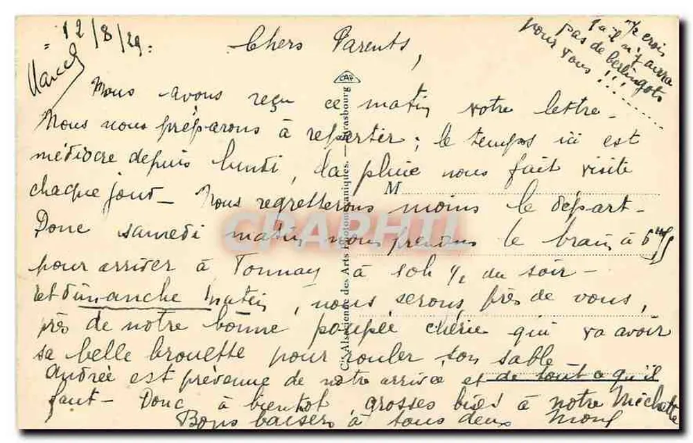 Cauterets — Het meer van Gaube — uitgever niet geïdentificeerd, serie-nummer 81 - Achterkant