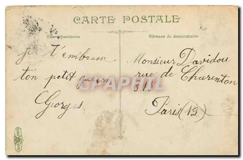 Versailles, Parque do Petit Trianon — A Laiterie e a Torre de Malbercoudh — V. & Cie - Verso
