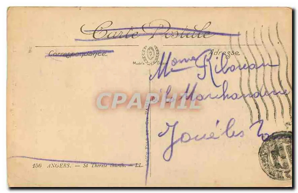 Angers — A Igreja Santa Teresinha — LL. - Verso