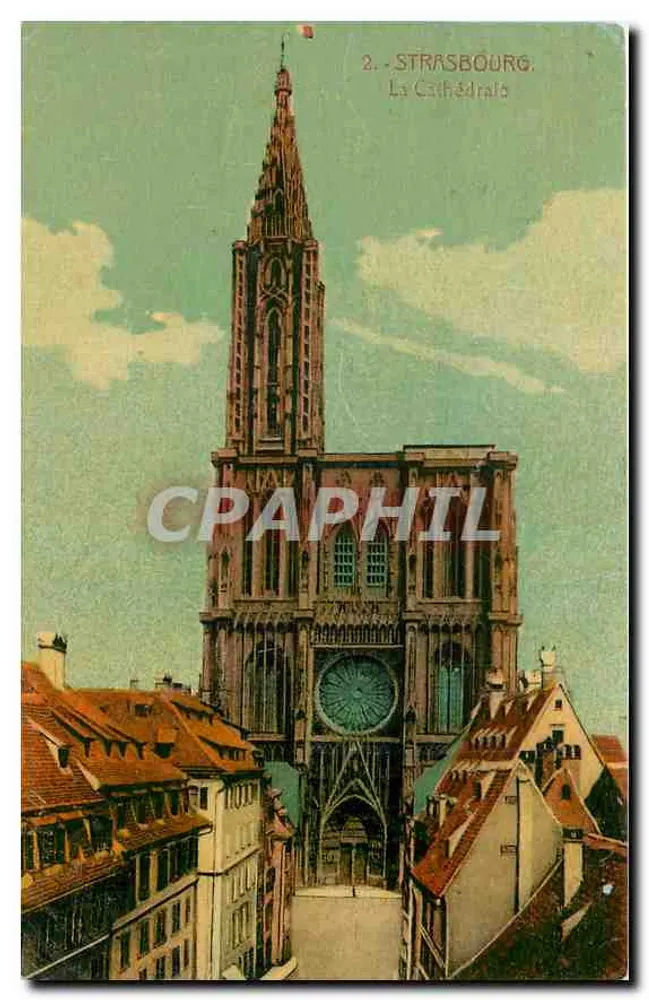 Estrasburgo — A Catedral — Cartas 'A Cegonha' - Frente