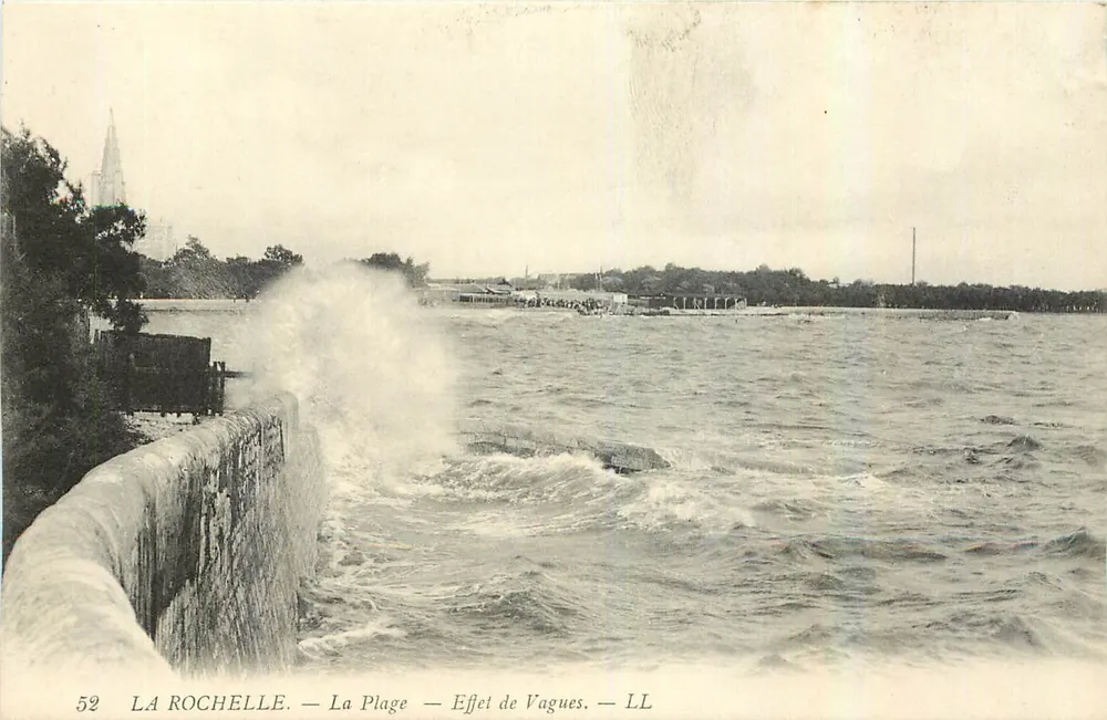 La Rochelle — A Praia — Efeito de Ondas — LL - Frente
