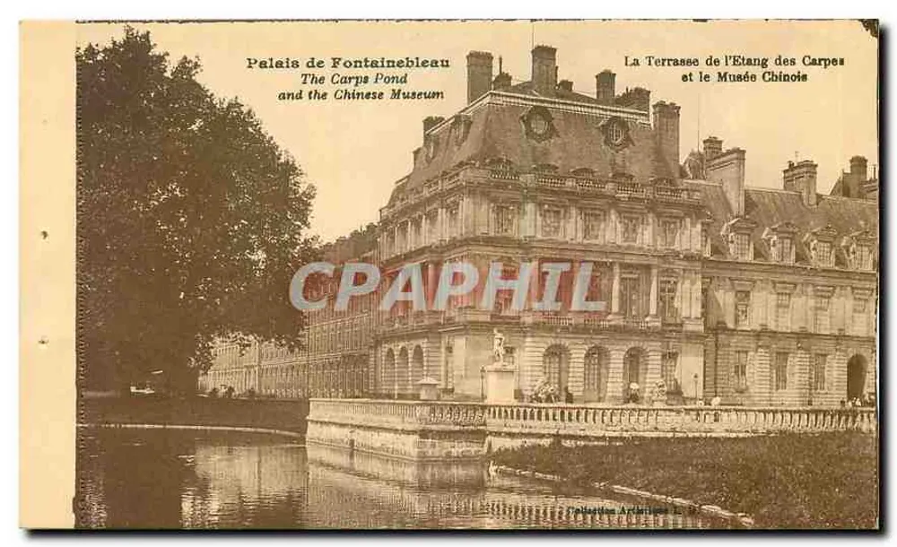 Schloss Fontainebleau — Die Terrasse des Karpfenteichs und das Chinesische Museum — Imp. LIMENARD - Vorderseite