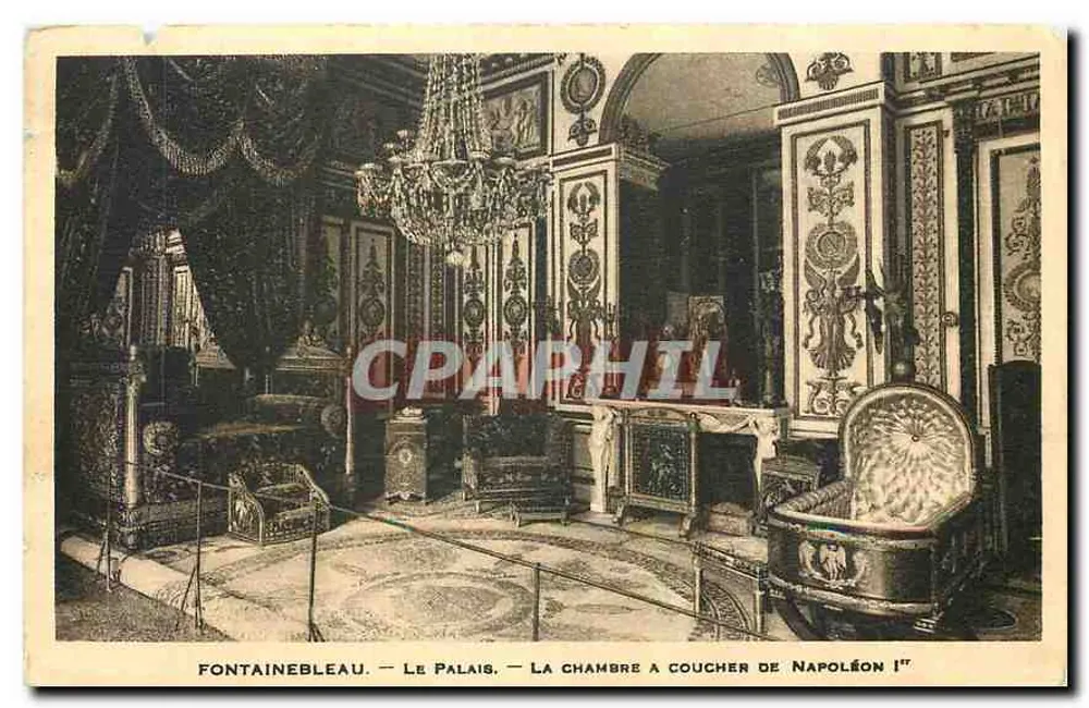 Fontainebleau — Das Schloss — Das Schlafzimmer Napoleons I. - Vorderseite