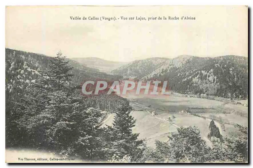 Tal von Celles (Vosges) — Blick auf Lajus, vom Roche d'Alvine aus — Vre Thomas, Verlag, Celles-sur-Plaine - Vorderseite