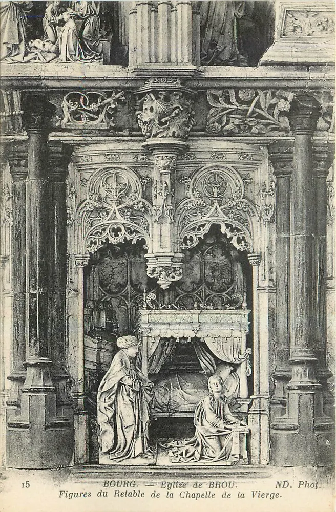 Bourg — Kirche von Brou. Figuren des Altars der Kapelle der Jungfrau — ND. Fot. n°15 - Vorderseite