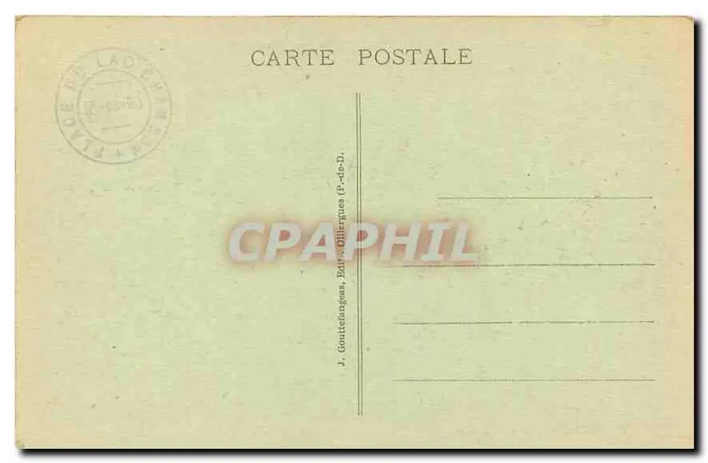 Auvergne - See Chambon - Die Strand und ihre Badegäste - Verlag J. Gouttefanges, Nr. 1465 B - Rückseite