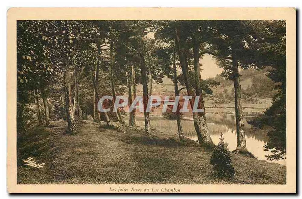 Les jolies Rives du Lac Chamban — Édition originale de l'Avarene Historique, St-Gerond-le-Puy (Allier) — N° 20 - Recto