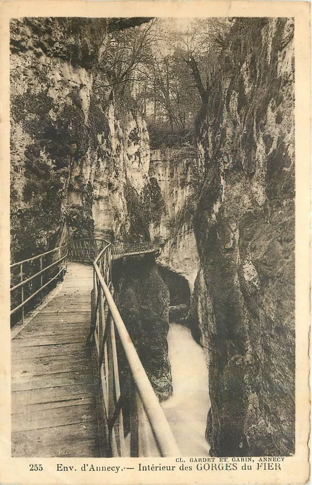 Gorges du Fier — Intérieur des Gorges du Fier — CL. Gardet et Garin, Annecy - Recto