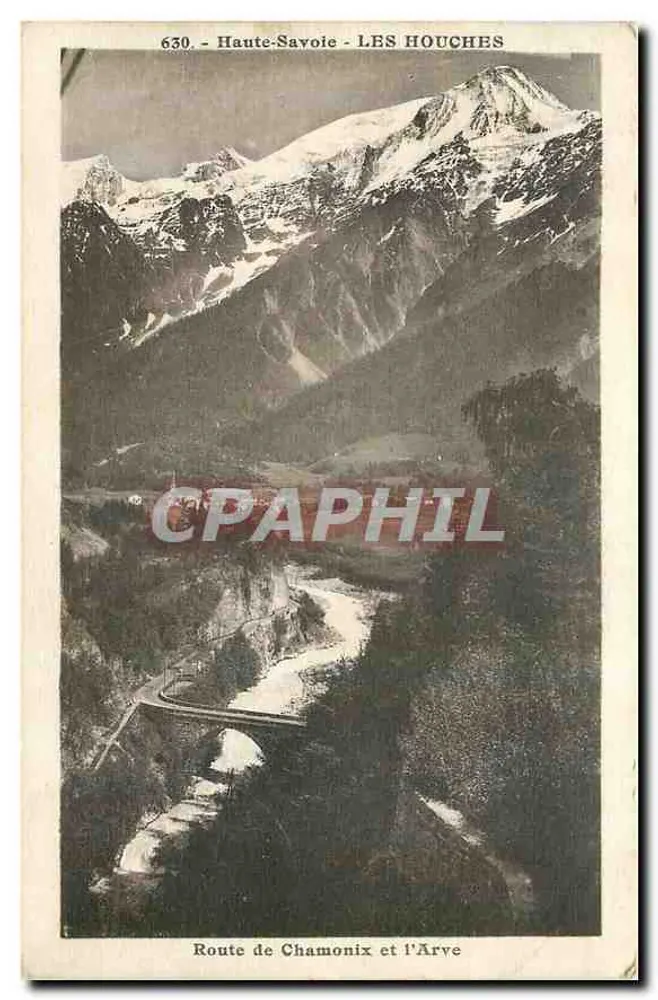 Les Houches - Haute-Savoie — Route de Chamonix und der Arve — Morand, phot.-Verlag - Vorderseite