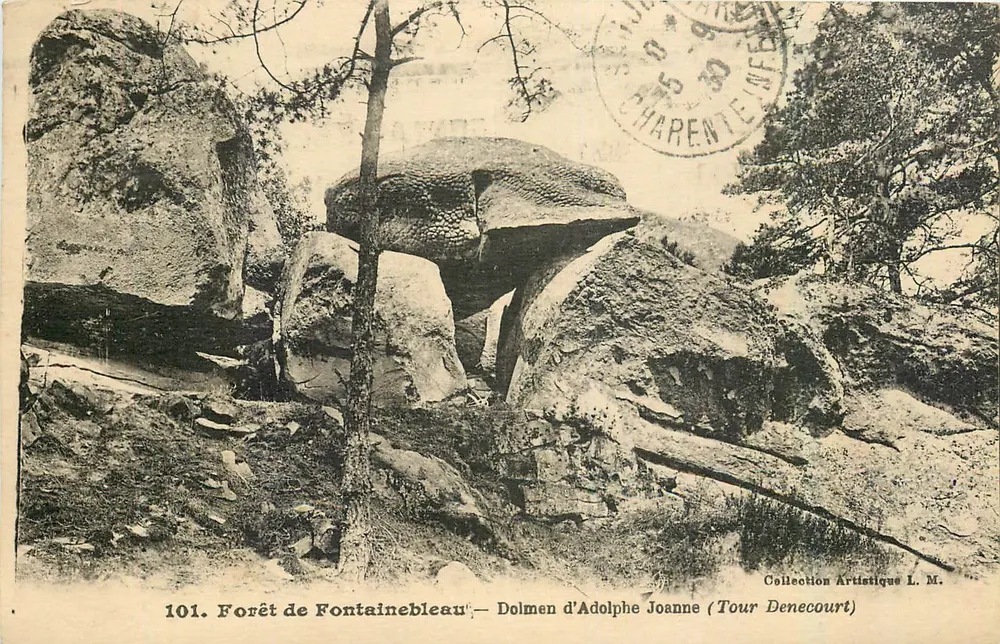 Floresta de Fontainebleau — Dolmen d'Adolphe Joanne — Coleção Artística L. M. - Frente