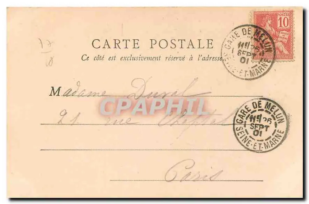 Caverna dos Brigands — Fontainebleau — B.F., Paris - Verso