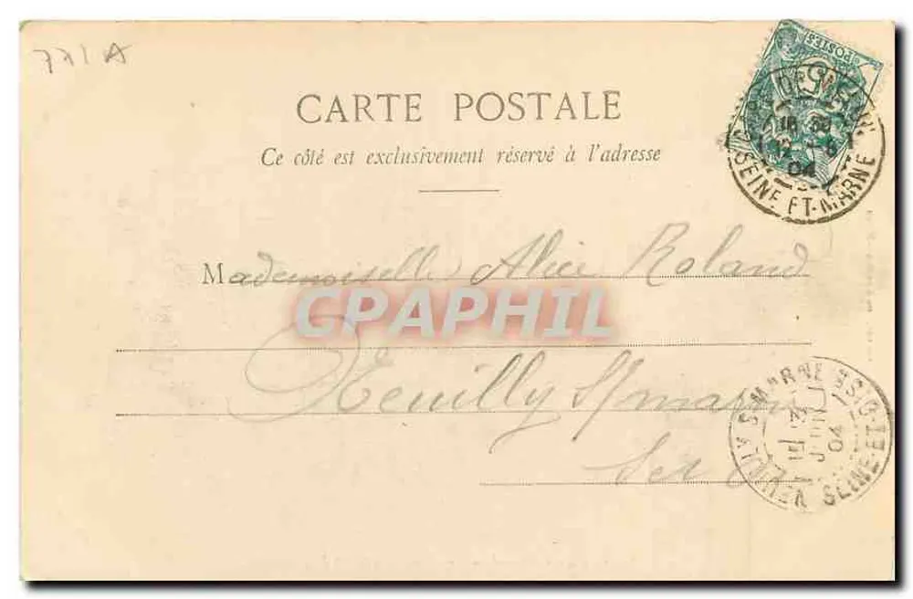 Forêt de Fontainebleau — Chaos des Gorges d'Apremont — éditeur Thibault, Fontainebleau, n°95 - Verso