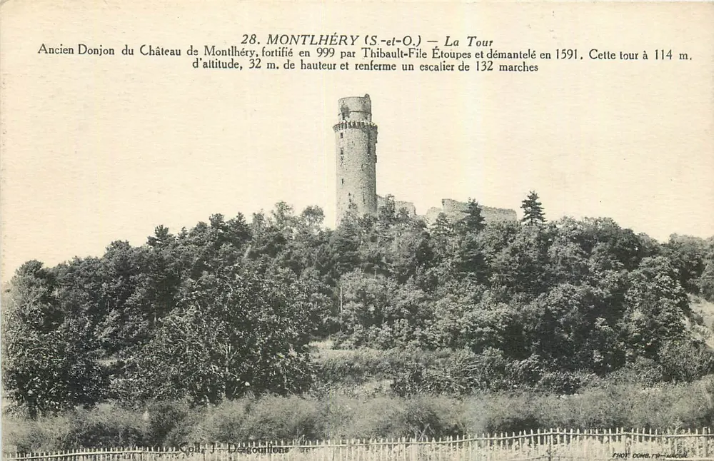 Montlhéry (S.-et-O.) — Die Turm — Ehemaliger Bergfried des Schlosses Montlhéry - Vorderseite