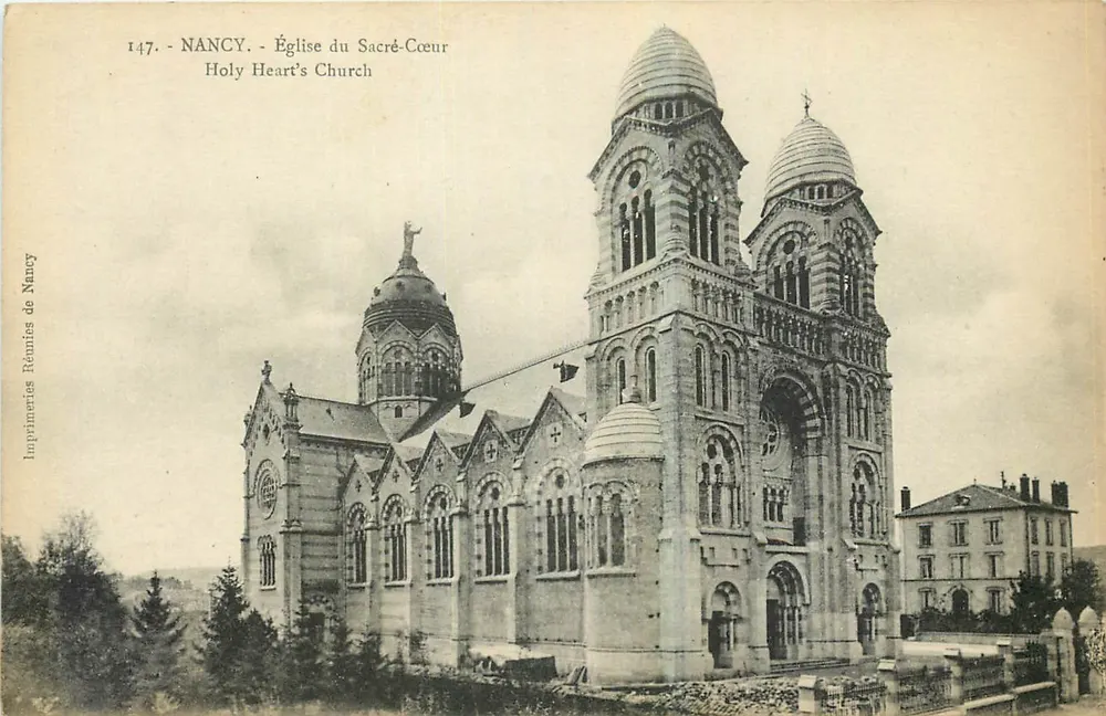 NANCY - Iglesia del Sagrado Corazón — Imprentas Unidas de Nancy, n° 147 - Anverso