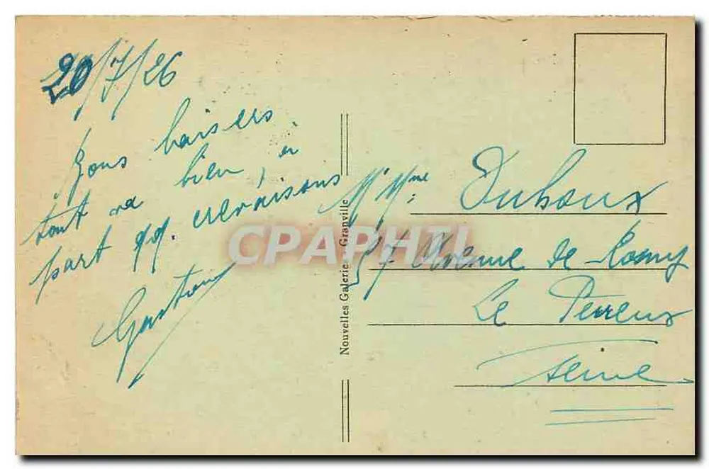 Granville — Le Plat-Gousset an einem Sturmtag — unbekannter Verlag, Nr. 21 - Rückseite