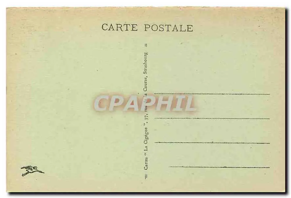 Lago de Longemer — vista lacustre cercada por florestas — editor Cartes 'La Cigogne', Strasbourg - Verso